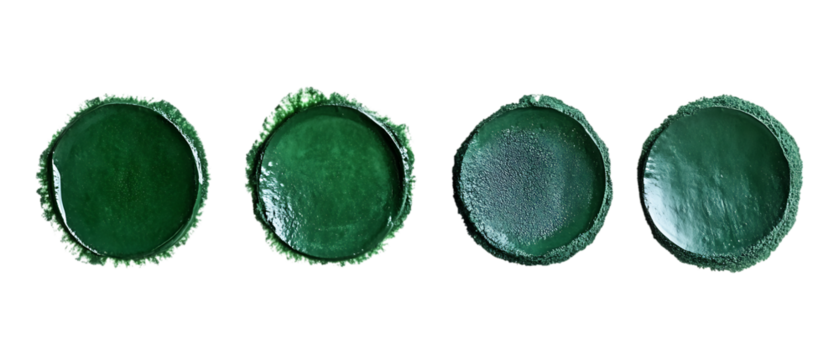 Pack of Green Circle Texture Backgrounds HighResolution Images set against transparent background