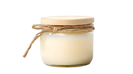 Close-Up of Fermented Milk Isolated on White Background for Culinary Designs