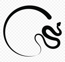 Snake logo. Isolated snake on Transparent background. EPS 10.
