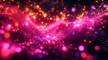 Fototapeta premium Abstract glowing energy waves
