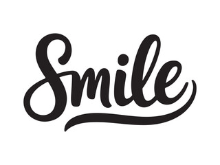 A playful, stylized "Smile" word graphic, perfect for positive branding.