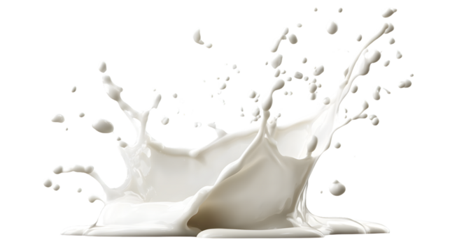 Milk Splash on White Background for Designers and Creatives