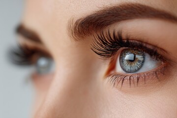 Obraz premium Human Eye with Long Eyelashes