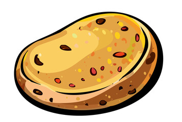 Fototapeta premium Illustration single fresh potato, perfectly depicted with natural colors and texture