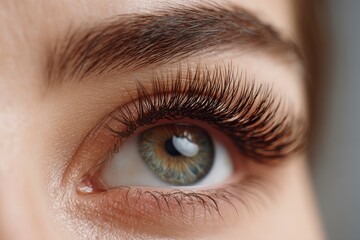 Obraz premium Human Eye with Long Eyelashes