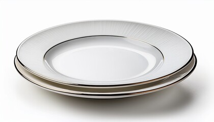 white plate cutout isolated plate on transparent background