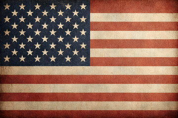 Vintage Grunge American Flag Background