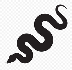 Snake logo. Isolated snake on Transparent background. EPS 10.