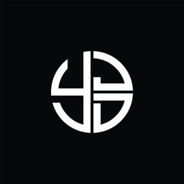YJD logo YJD icon YJDvector YJD monogram YJDletter YJDminimalist YJD Circle YJDflat Unique modern flat abstract logo design.