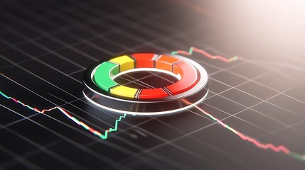 Analyzing financial trends data visualization digital space infographic tech environment dynamic perspective