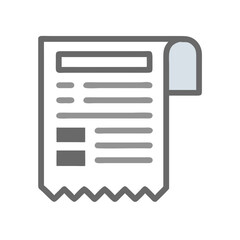 Fototapeta premium Printed Receipt Document Icon Representing Proof of Payment or Sales Record