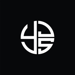 YJS logo YJS icon YJSvector YJS monogram YJSletter YJSminimalist YJS Circle YJSflat Unique modern flat abstract logo design.