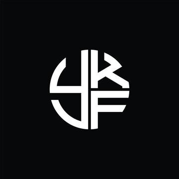 YKF logo YKF icon YKFvector YKF monogram YKFletter YKFminimalist YKF Circle YKFflat Unique modern flat abstract logo design.