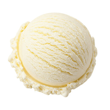 Top View of Ice Cream Isolated on Transparent Background