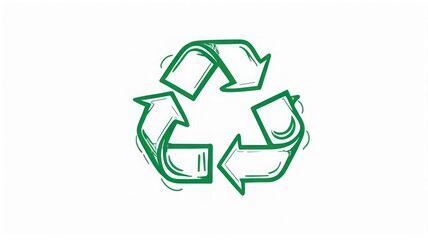 recycle symbol flat logo icon simple 