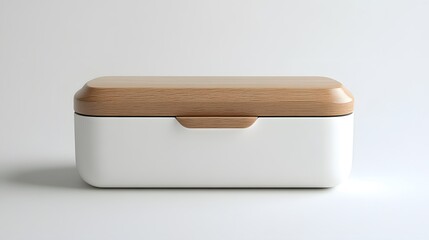 Wooden Lidded White Box.