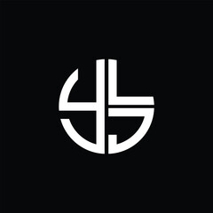 Obraz premium YLJ logo YLJ icon YLJvector YLJ monogram YLJletter YLJminimalist YLJ Circle YLJflat Unique modern flat abstract logo design.