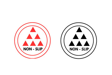 Set Non-slip sign anti-slip , stamp, logo design, tag, label, sign vector illustration of anti-slip and non-slip, an abstract background