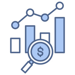 Business Analytics Blue Icon