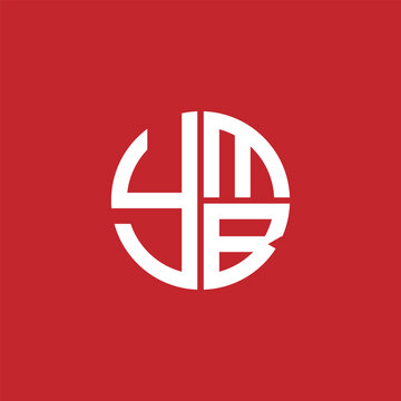 YMB logo YMB icon YMBvector YMB monogram YMBletter YMBminimalist YMB Circle YMBflat Unique modern flat abstract logo design.