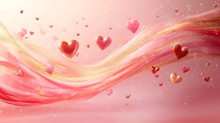 Shimmering Swirls of Love Ethereal Valentine s Day Background