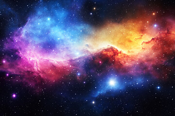 Colorful Nebula In Deep Space