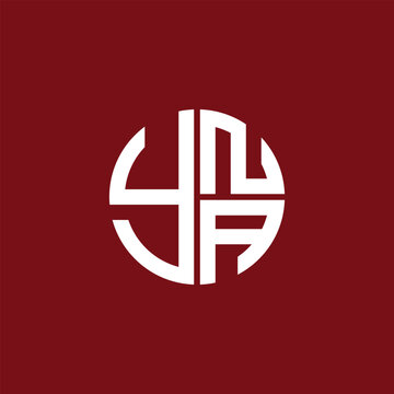 YNA logo YNA icon YNAvector YNA monogram YNAletter YNAminimalist YNA Circle YNAflat Unique modern flat abstract logo design.