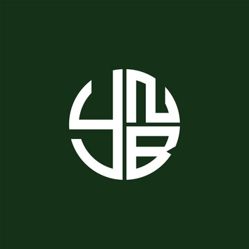 YNB logo YNB icon YNBvector YNB monogram YNBletter YNBminimalist YNB Circle YNBflat Unique modern flat abstract logo design.