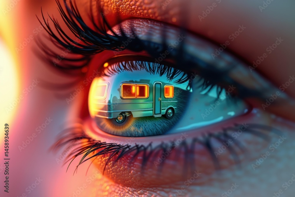 Poster inner gaze lingers.. womans introspective gaze gazes inwardly at her reflection, lost in contemplati