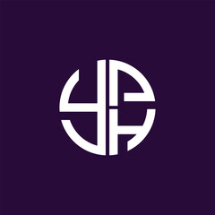 YPH logo YPH icon YPH vector YPH monogram YPH letter YPH minimalist YPH Circle YPH flat Unique modern flat abstract logo design.