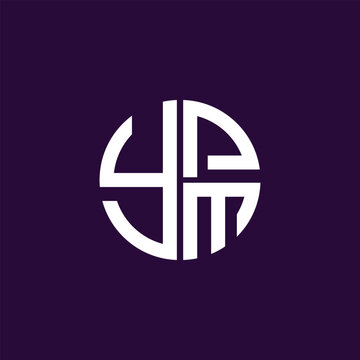 YPM logo YPM icon YPM vector YPM monogram YPM letter YPM minimalist YPM Circle YPM flat Unique modern flat abstract logo design.