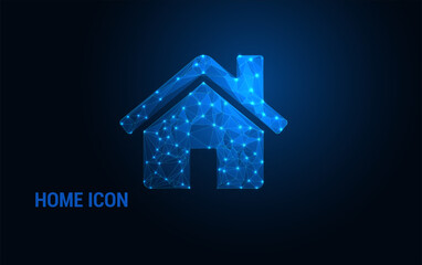 Low Poly Home Icon – Minimalist Geometric Design for UI, Apps, Websites, and Digital Projects