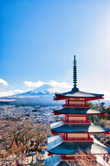 Tokyo Japan : 9 March 2024. Fuji mountain in Japan Beautiful tourist attractions that show the culture, traditions, visitors can visit every day. In the city of Tokyo.