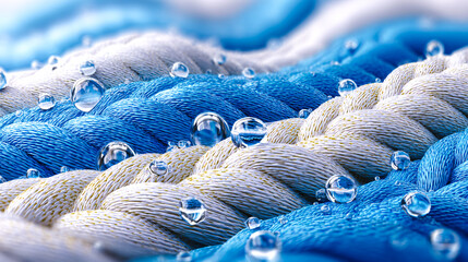 Gros plan sur les fibres du tissu pendant le lavage