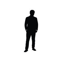 Businessman Silhouette Standing Profile