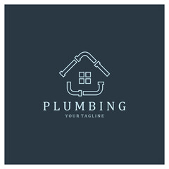 plumbing logo for water tap pipes for buildings, building stores, repair services, contractors, businesses, companies