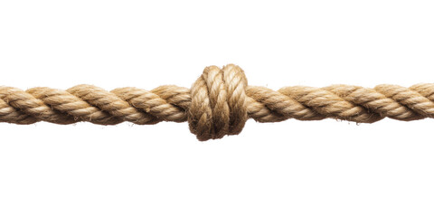 Rope with a Knot: A tightly-woven rope, its fibers expertly knotted in the center. The textures and the knot symbolize strength and connection. The image is a study in detail and minimalism.