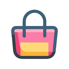 Tote Bag Icon Representing Fashion Accessory and Everyday Carry Item