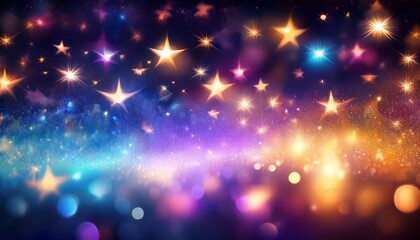 Fototapeta premium beautiful colorful background with stars and lights