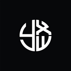YXW logo YXW icon YXWvector YXW monogram YXWletter YXWminimalist YXW Circle YXWflat Unique modern flat abstract logo design.