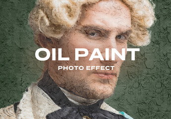 Oil Paint Painting Drawing Art Draw Photo Effect Paper Texture Template Mockup Overlay Style