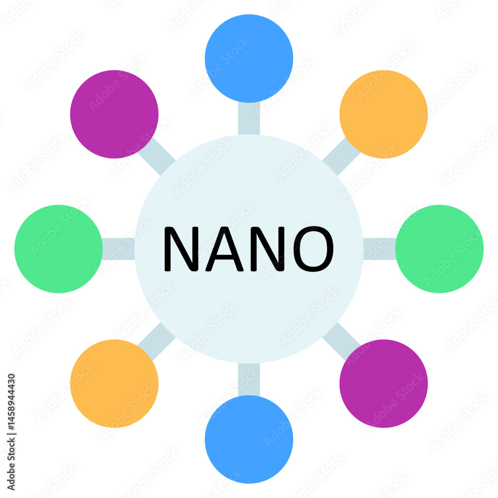 Poster abstract nano technology network connection graphic