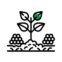 Fototapeta premium Vineyard Plant Icon Representing Grape Vine and Wine Cultivation