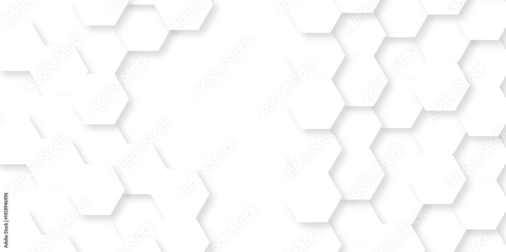 Poster background with hexagons . abstract background with lines . white texture background . hexagon abstr