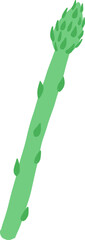 Green asparagus, village cottagecore illustration
