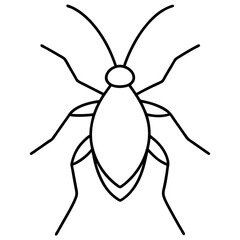 Elegant Aphid Line Drawing