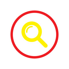 Search Button Icon with Border Vector