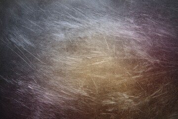 Naklejka premium Scratched Metal Texture with Gold Glow