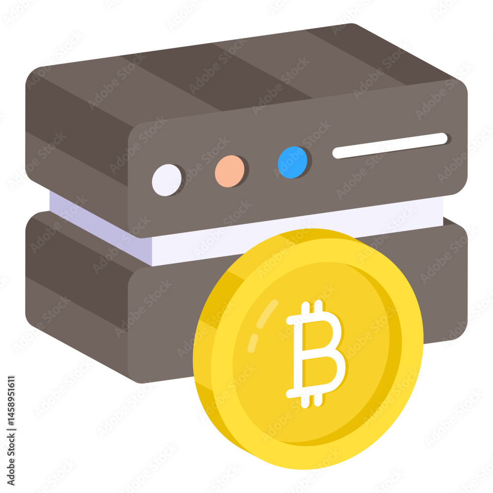Poster secure bitcoin cryptocurrency server database digital currency finance technology