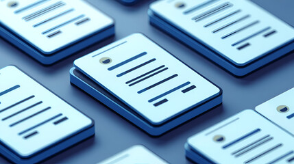 A trendy icon of document, docket in filled style